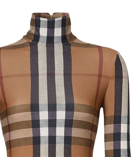 burberry turtleneck plaid|Burberry vintage check turtleneck top.